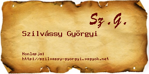 Szilvássy Györgyi névjegykártya